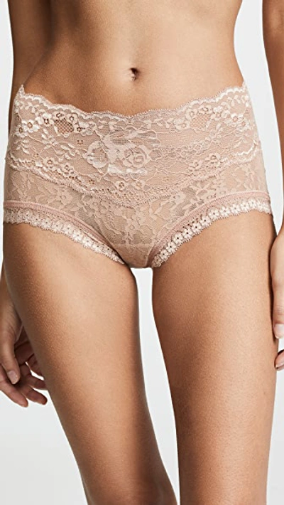 Hanky Panky American Beauty Rose Lace Briefs In Praline