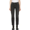 ALEXANDER WANG ALEXANDER WANG GREY CULT CROPPED STRAIGHT JEANS