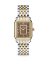 MICHELE WATCHES Deco II Mid 40 Diamond, Mother-Of-Pearl & Two-Tone Stainless Steel Bracelet Watch