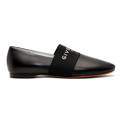 Givenchy Bedford Leather Slipper Flats In Black
