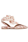 TABITHA SIMMONS JOHANNA ORTIZ VERA PRINTED SILK-SATIN AND CREPE DE CHINE POINT-TOE FLATS