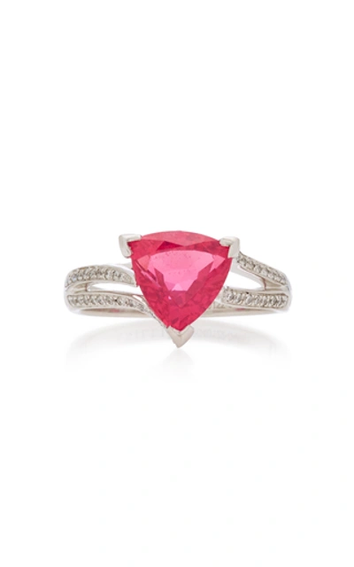 Akillis 18k Gold, Spinel And Diamond Ring In Red