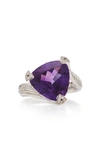 AKILLIS 18K GOLD, AMETHYST AND DIAMOND RING,695202