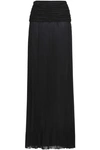 ROBERTO CAVALLI RUCHED PLEATED SILK-VOILE MAXI SKIRT,3074457345629823697
