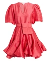 RHODE Vivienne Belted Mini Dress,VIVIENNE-RED