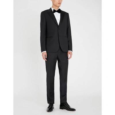 Paul Smith Soho-fit Wool And Satin Suit In Black