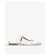 MALONE SOULIERS MAUREEN SATIN AND LEATHER FLATS