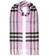 Burberry The Classic Check Cashmere Scarf In Purple