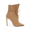 JIMMY CHOO STITCH 100 Caramel Nappa Leather Bootie with Drawstring Ankle Detailing,STITCH100NAP S