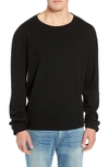Frame Classic Fit Long Sleeve Crewneck T-shirt In Noir