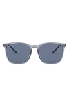 Ray Ban 56mm Sunglasses In Transparent Blue Solid