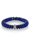 SHERYL LOWE LAPIS BRACELET WITH PAVE DIAMONDS,115030A.4-10