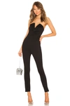 Superdown Madi Strapless Jumpsuit In Black