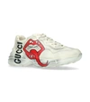 GUCCI LEATHER LIPS RHYTON SNEAKERS,14857984