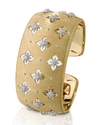 BUCCELLATI MACRI GIGLIO 18K YELLOW GOLD DIAMOND CUFF, 3CM,PROD216890296