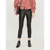 ISABEL MARANT SKINNY CROPPED MID-RISE LEATHER TROUSERS