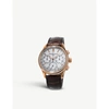 FREDERIQUE CONSTANT FC-760V4H4 FLYBACK ROSE GOLD-PLATED AND ALLIGATOR STRAP CHRONOGRAPH WATCH