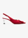MARNI MARNI RED BUCKLE 60 SUEDE LEATHER SLINGBACK PUMPS,CHMS000406LS02513343413