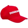 Dsquared2 Logo Embroidered Cotton Gabardine Cap In Red