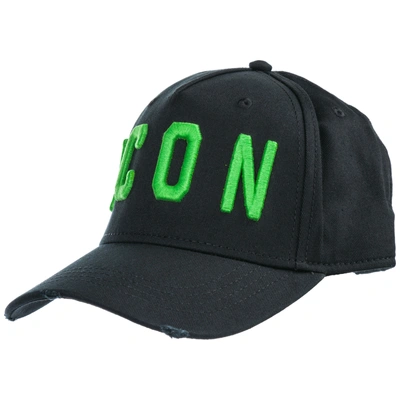 Dsquared2 Adjustable Men's Cotton Hat Baseball Cap  Icon In Black