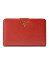 Prada Logo-plaque Folding Wallet In Z Fuoco