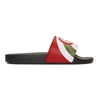 GUCCI GUCCI RED GG RAINBOW POOL SLIDES