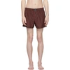 VETEMENTS VETEMENTS RED CHECK SWIM SHORTS