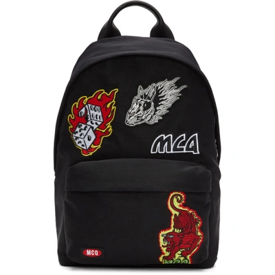 Mcq By Alexander Mcqueen Mcq Alexander Mcqueen Black Signature Backpack W/patches