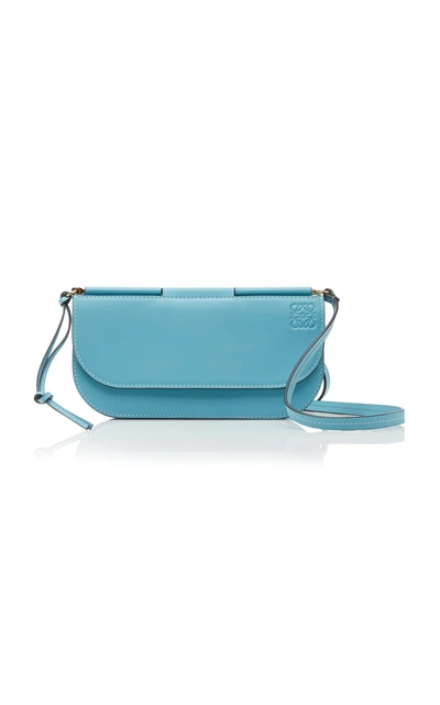 Loewe Gate Mini Leather Bag In Light Blue