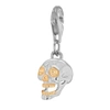 TRUE ROCKS Mixed Metal Skull Charm Silver/Gold