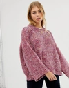 RAGA KARLIE RELAXED SUPERSOFT KNIT SWEATER - PURPLE,R3198-51GJ