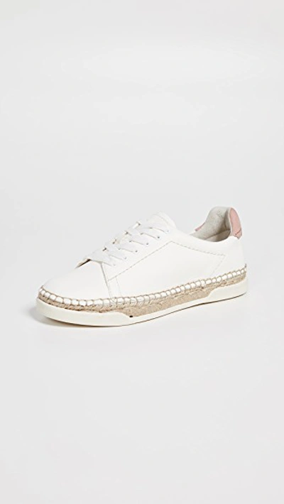 Dolce Vita Women's Madox Leather Low Top Sneakers In White Leather
