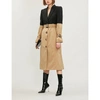 ALEXANDER MCQUEEN CONTRAST-PANEL COTTON AND WOOL-BLEND TRENCH COAT