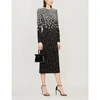 GIVENCHY METALLIC SEQUINNED CREPE DRESS