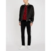 GIVENCHY EMBROIDERED REVERSIBLE SATIN-TWILL BOMBER JACKET