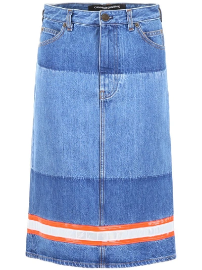 Calvin Klein Denim Skirt In Blue (blue)