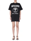 MOSCHINO T-SHIRT DRESS WITH LOGO,0437 54265555