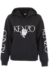 KENZO ROSE LOGO HOODIE,10795711