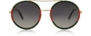 GUCCI DESIGNER SUNGLASSES ROUND-FRAME METAL SUNGLASSES