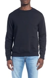 BILLY REID DOVER CREWNECK SWEATSHIRT WITH LEATHER ELBOW PATCHES,M104-2703