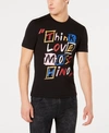Moschino Men's Think Love Graphic T-shirt In Black
