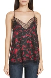 IRO DASHER LACE TRIM FLORAL PRINT CAMISOLE,WP16DASHER