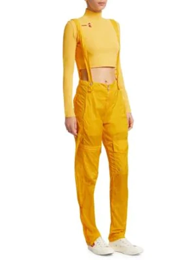 Artica Arbox Nylon Dungaree Trousers In Yellow