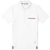 THOM BROWNE THOM BROWNE STRIPE POCKET JERSEY POLO,MJP060A-01454-1005