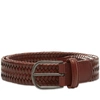 ANDERSON'S Anderson's Stretch Woven Leather Belt,A2915-PI94-C381