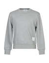 Thom Browne Center-back Stripe Jersey Pullover In Grey