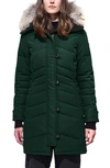 Canada Goose 'lorette' Hooded Down Parka With Genuine Coyote Fur Trim In Spruce