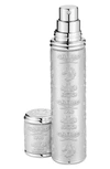 Creed Silver With Silver Trim Leather Pocket Atomizer