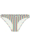 SOLID & STRIPED SOLID & STRIPED WOMAN THE MILLY STRIPED SEERSUCKER LOW-RISE BIKINI BRIEFS MULTICOLOR,3074457345620096179
