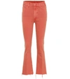 Mother Hustler High-rise Bootcut Jeans In Orange